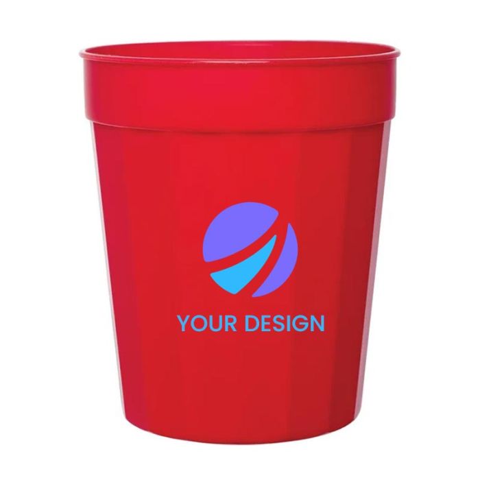 Custom 16 Oz BPA-Free Plastic Fluted Stadium Cup