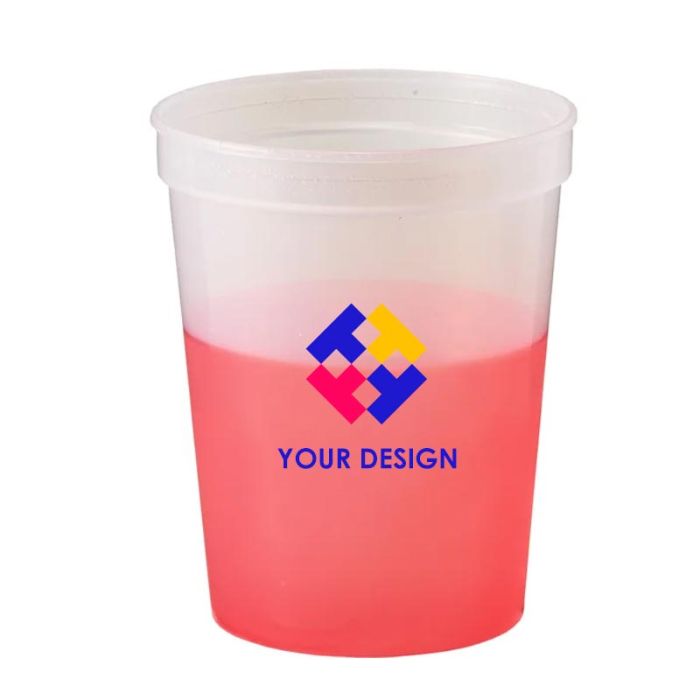 Custom 16 oz Color Changing Mood Stadium Cup Perfect for Parties & BBQs