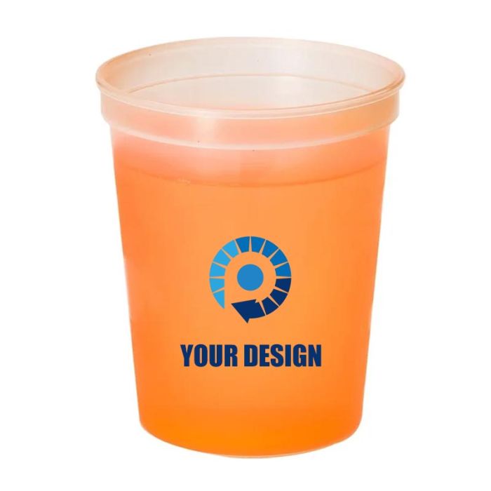Custom 16 Oz  Color Changing Smooth Plastic Stadium Cup for Events & Home Use