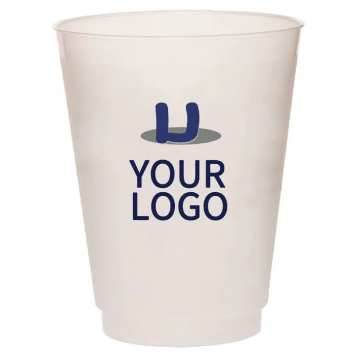 Custom 16oz. Plastic Cups Frost Party Cup Disposable Tall Tumblers for Drinking Tasting