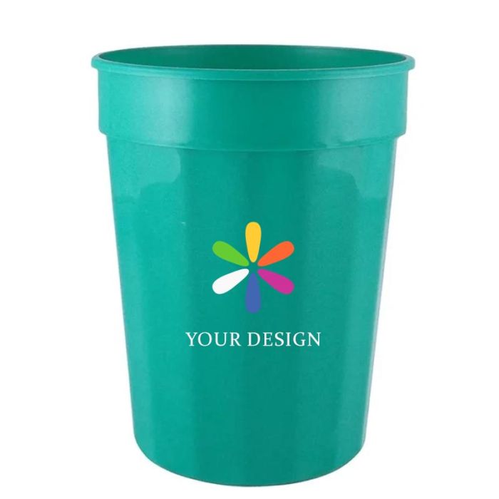 Custom 17 Oz. Eco-Friendly Fluted Plastic Stadium Cup Events & Home Use