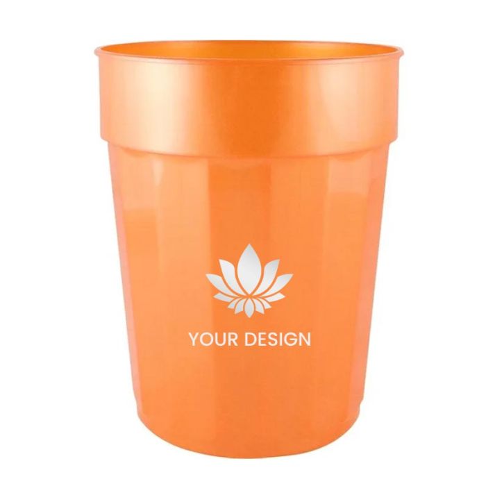 Custom 22 Oz. BPA-Free Squat Fluted Stadium Cup Dishwasher Safe for Events & Giveaways
