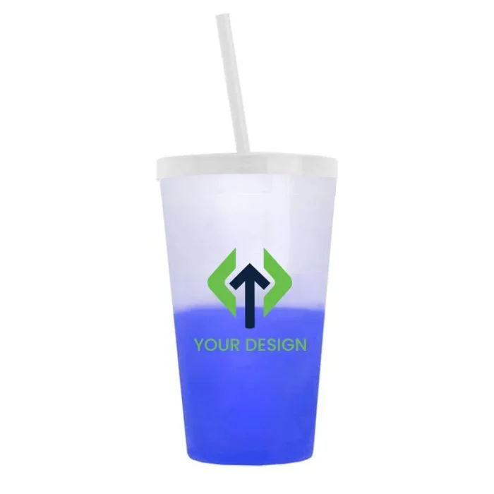 Custom 22 Oz. Color-Changing Eco-Friendly Straw Tumbler for Hydration on the Go