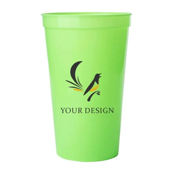 Custom 22 Oz. Eco-Friendly Durable Stadium Cups for Events