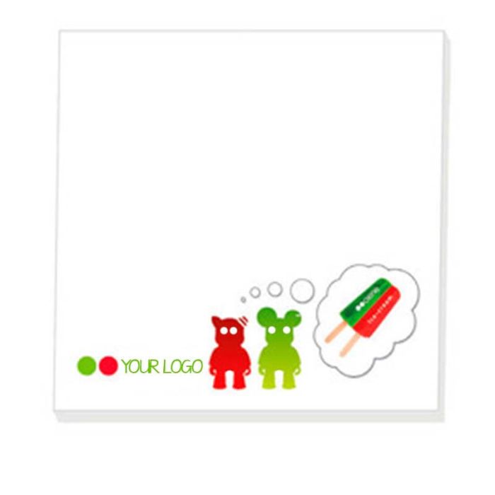 Custom 25 Sheets Square Adhesive Notepads Full-color Memo Stickers Note Pads