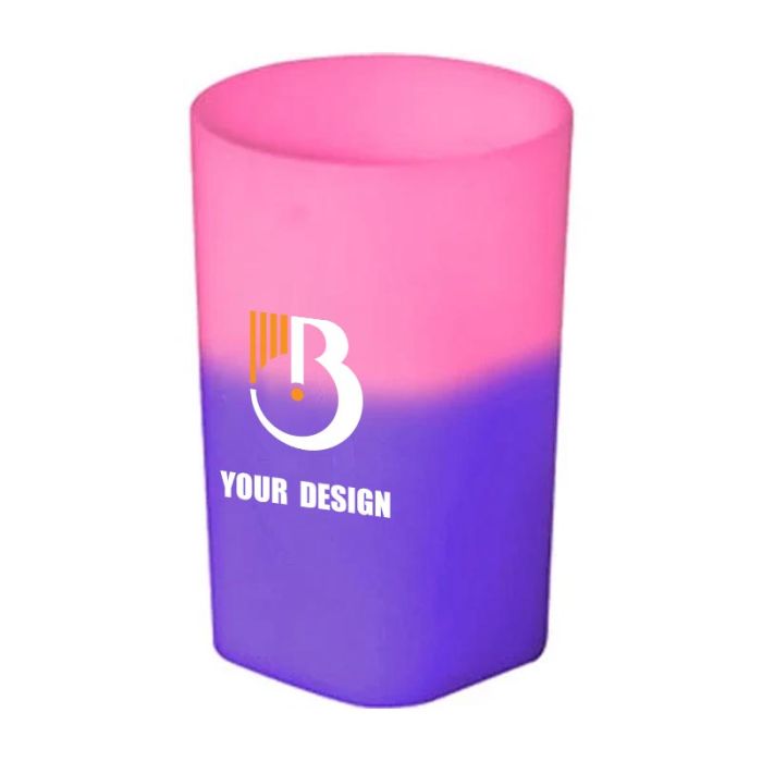 Custom 2 Oz. Color Changing Plastic Mood Shot Glass with Square Bottom 
