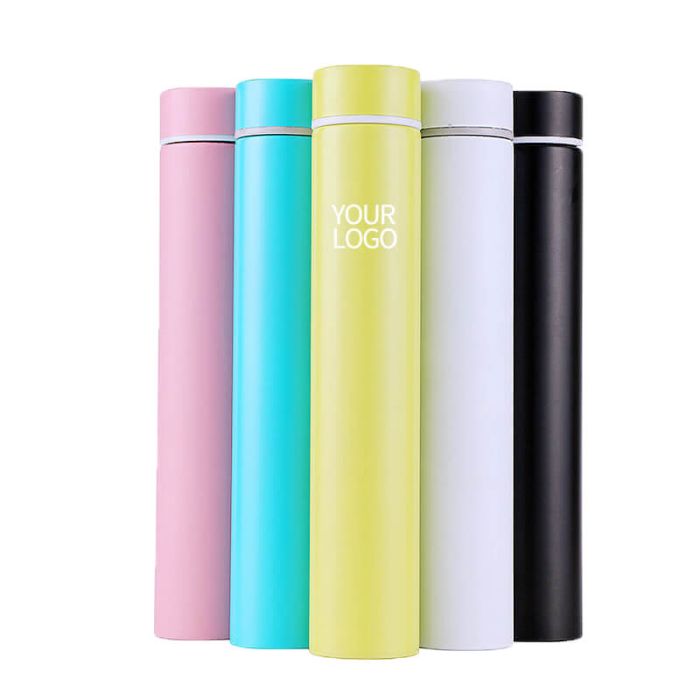 Custom 304 Stainless Steel Double Walled Vacuum Thermos Slim Water Bottle for Cold Hot Drinks