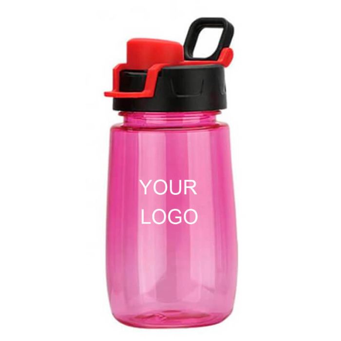 Custom 350ml Sports Plastic Bottle Kids Reusable Water Bottle with Flip Top Lid
