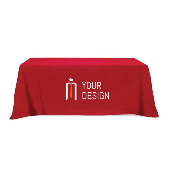 Custom 3 Sided 8 Foot Polyester Table Cover
