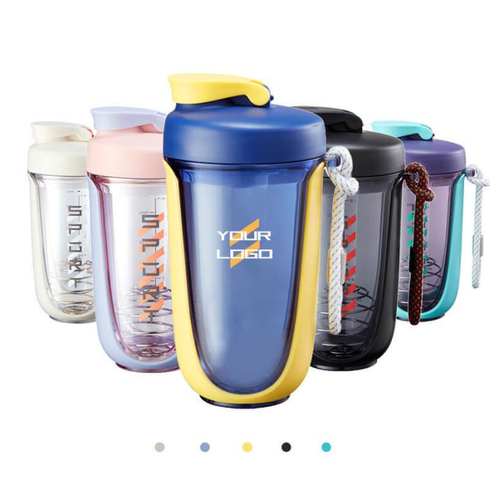 Custom 550ml Tritan Protein Shaker Water Bottle Plastic Cup BPA-Free Gym Protein Shaker Tumbler