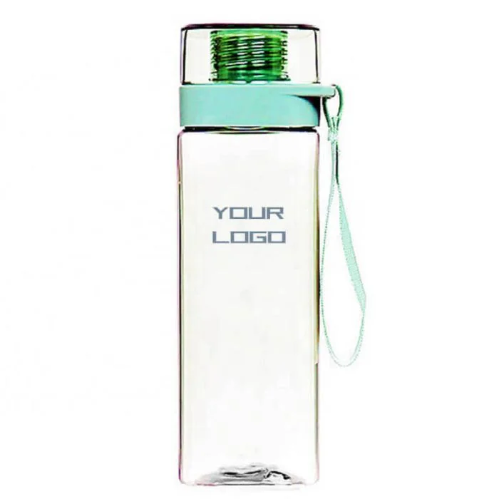 Custom 550ml Tritan Water Bottle Reusable Sports Bottles with Screwed Lid and Carrying Strap