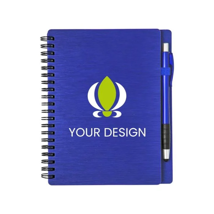 Custom 70-page Spiral Journal with Capacitive Touch Pen - Ideal for Professionals & Students