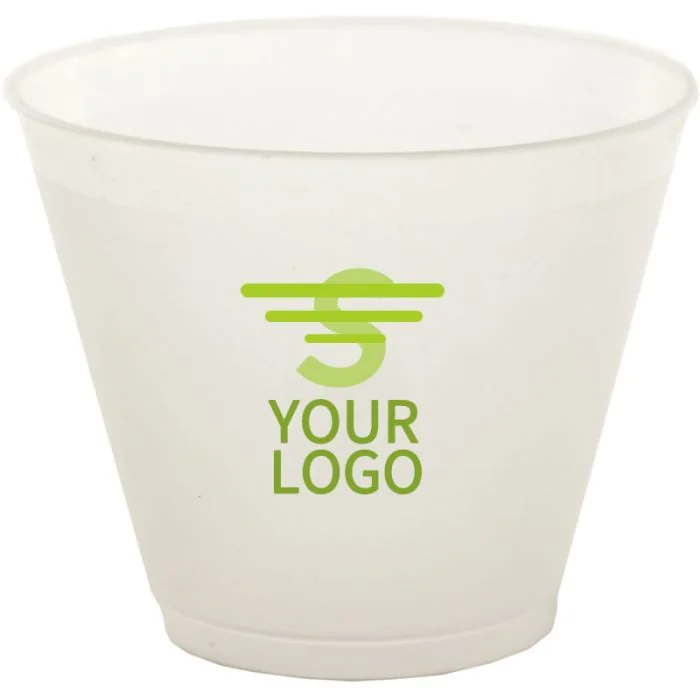 Custom 9oz. Plastic Coffee Cups Translucent Tumblers Take Out Container for Iced Cold Drink