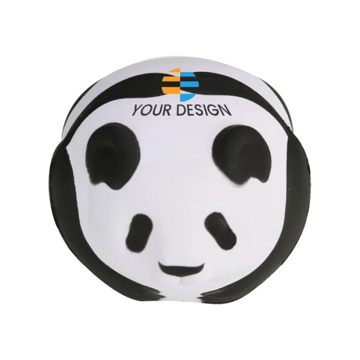 Custom Adorable Panda Ball Stress Toy with Your Full-Color Logo