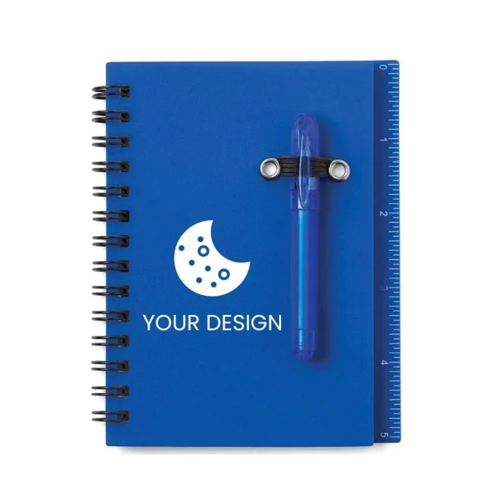 Custom All-in-One Mini Notebook with Pen, Sticky Notes, and Ruler 