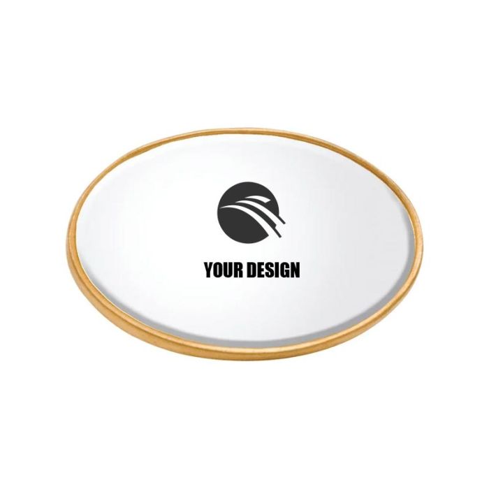 Custom Aluminum Oval Lapel Pin 1.125"x0.75"