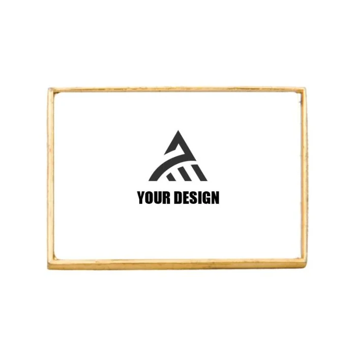 Custom Aluminum Rectangle Lapel Pins - 1" x 0.75" for Events and Promotions