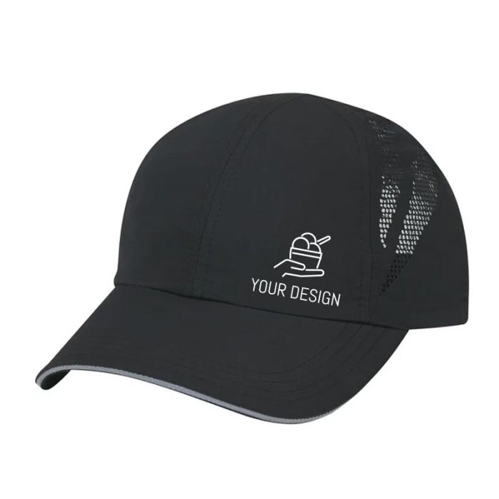 Custom Baseball Hat with Mesh Vents and Adjustable Strap