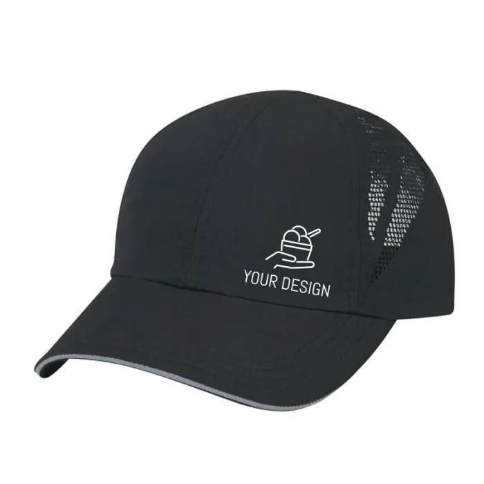 Custom Baseball Hat with Mesh Vents and Adjustable Strap