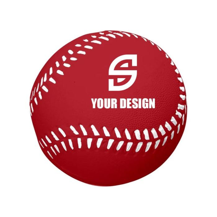 Custom Baseball Stress Relievers Squeezable Polyurethane Promotional Toys 