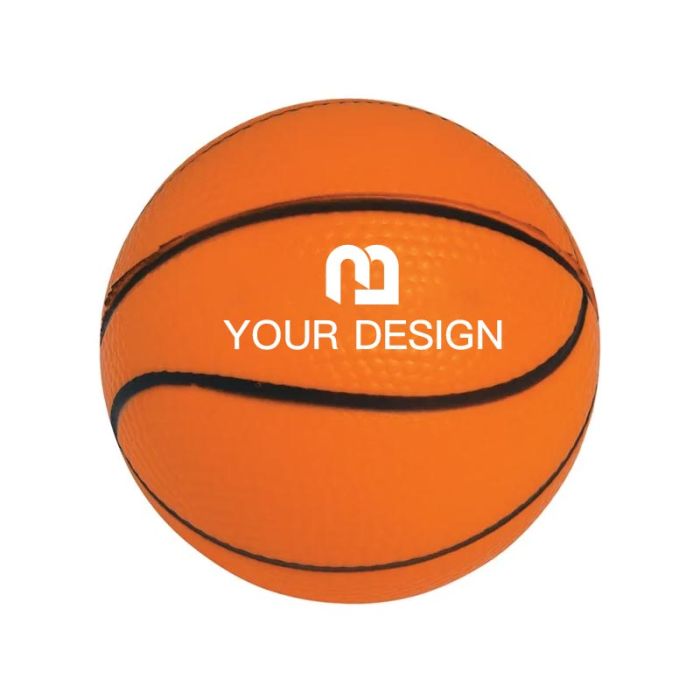 Custom Basketball Stress Relievers Squeezable Polyurethane Promotional Toys