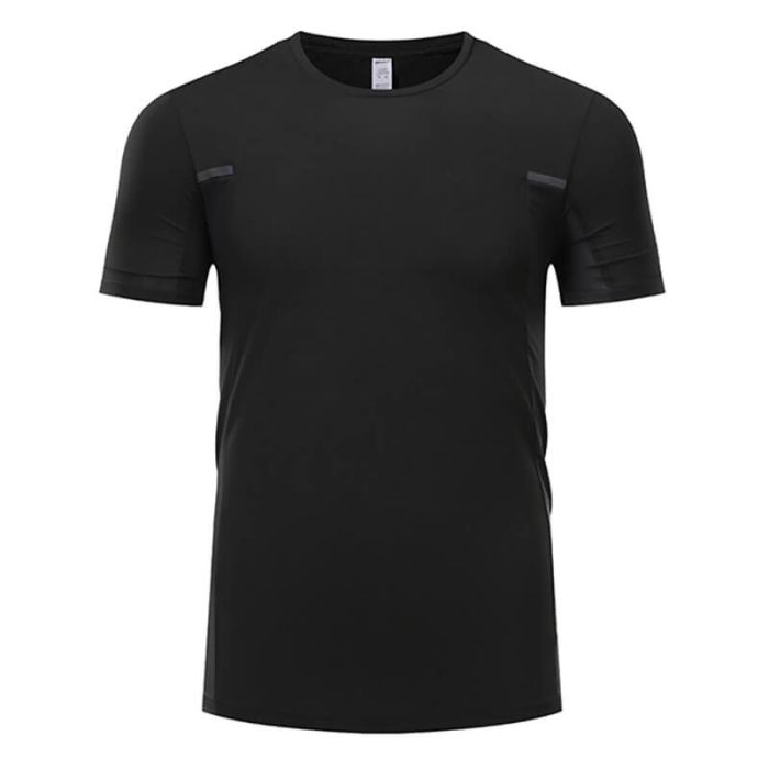 Custom Dri-Fit T-shirt Sport Wear Fast Dry Tee Sports Shirt with Reflective Strips