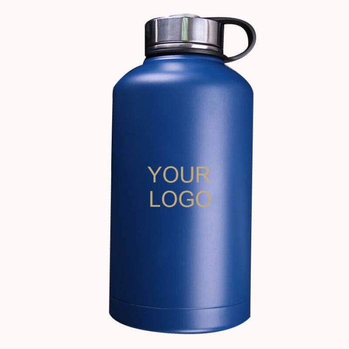 Custom BPA Free Extra Large Capacity 64oz Double Wall Vacuum Water Bottle Stainless Steel Flask Beer Cooler