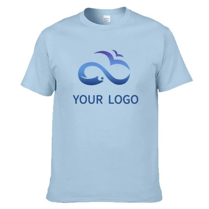 Custom Breathable Unisex Short Sleeve Crewneck T-shirt Summer Blouse Top Round Neck Tee Shirt