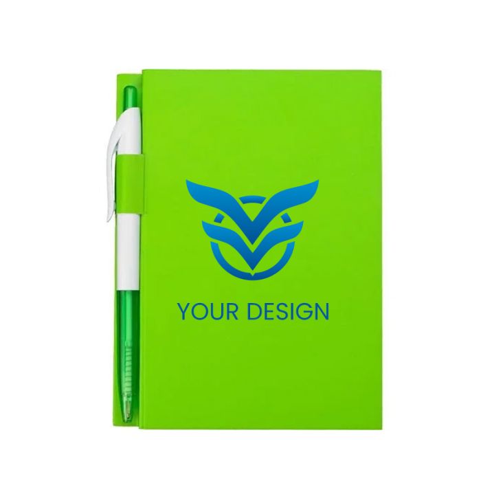 Custom Bright 4" x 6" Notebook with Matching Pen - Perfect for On-the-Go Notes