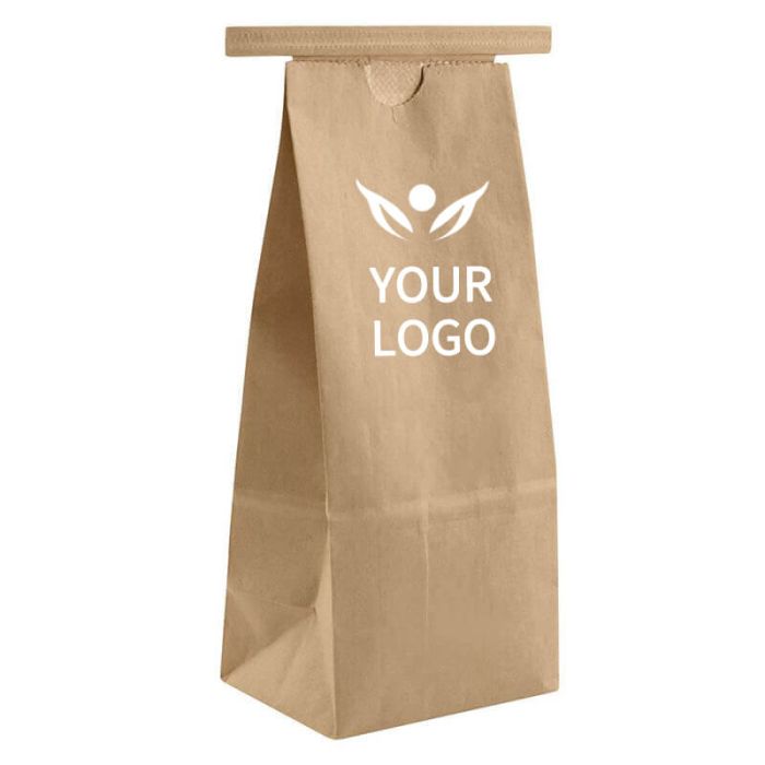 Custom Brown Kraft Paper Coffee Bakery Bags inch Retail Toast Bread Lunch Takeout Bag