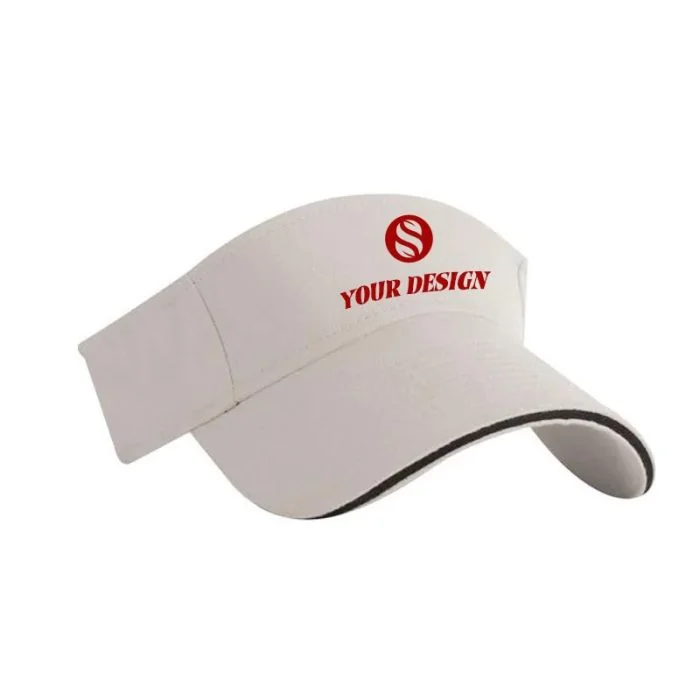 Custom Brushed Cotton Twill Sandwich Visor - Unisex Fit