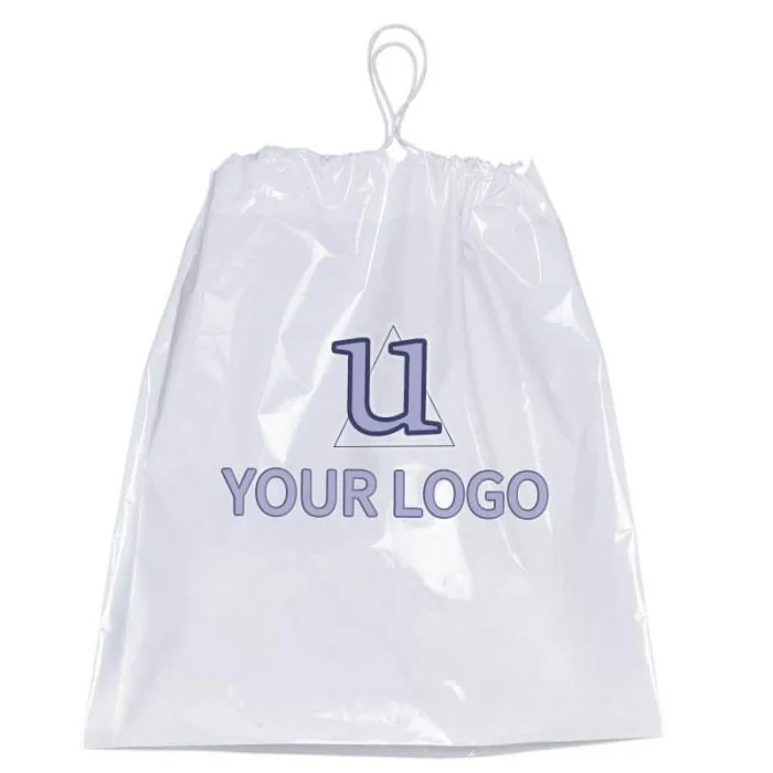 Custom Bulk Drawstring Plastic Bag Gift Toiletry Cosmetic Shoes Bags for Travel Boutique Stores