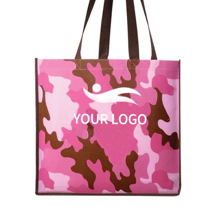 Custom Camouflage 15W x 12H Shopping Totes Reusable Camo Bag Grocery Bags