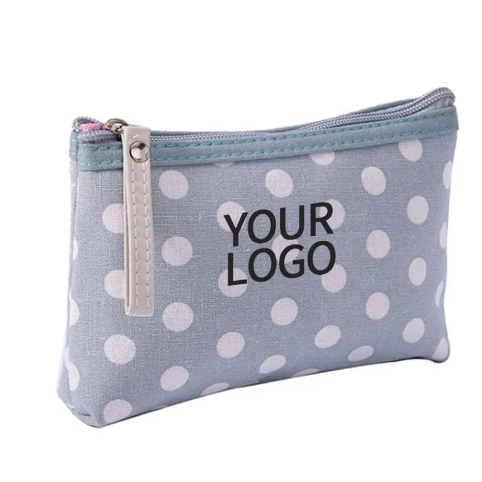 Custom Canvas Cosmetic Makeup Bag 5.12"W x 7.09"H Travel Toiletry Organizer Bag