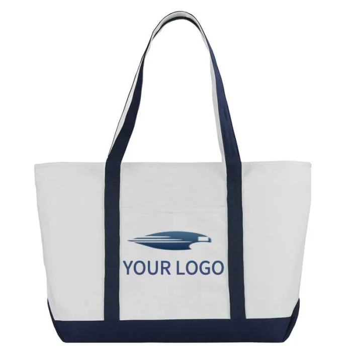 Custom Canvas Zippered 23.5W x 13H Tote Large Shoulder Bags Shopping Tote