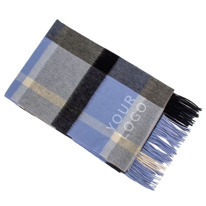 Custom Cashmere Scarf Plaid Long Shawls for Spring Fall Winter Promotion