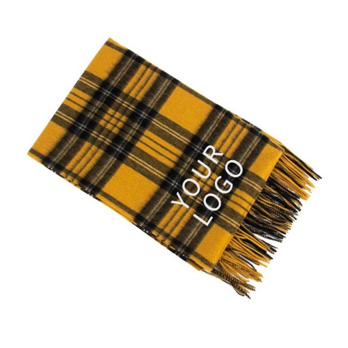 Custom Cashmere Scarf Women Plaid Long Shawl for Spring Autumn Winter