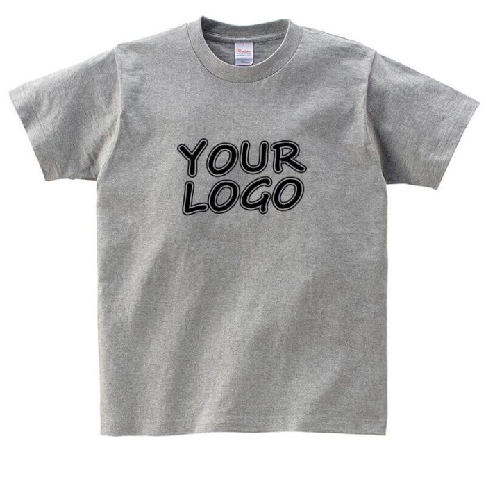 Custom Classic Crewneck Short Sleeve T-shirt Cotton Round Neck Summer Tee Shirt for Kids Children