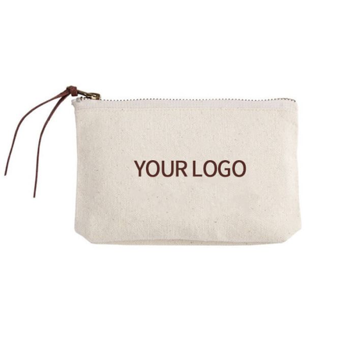 Custom Classical Canvas Cosmetic Bag 8"W x 6"H Zippered Makeup Storage Bag Stationery Bags