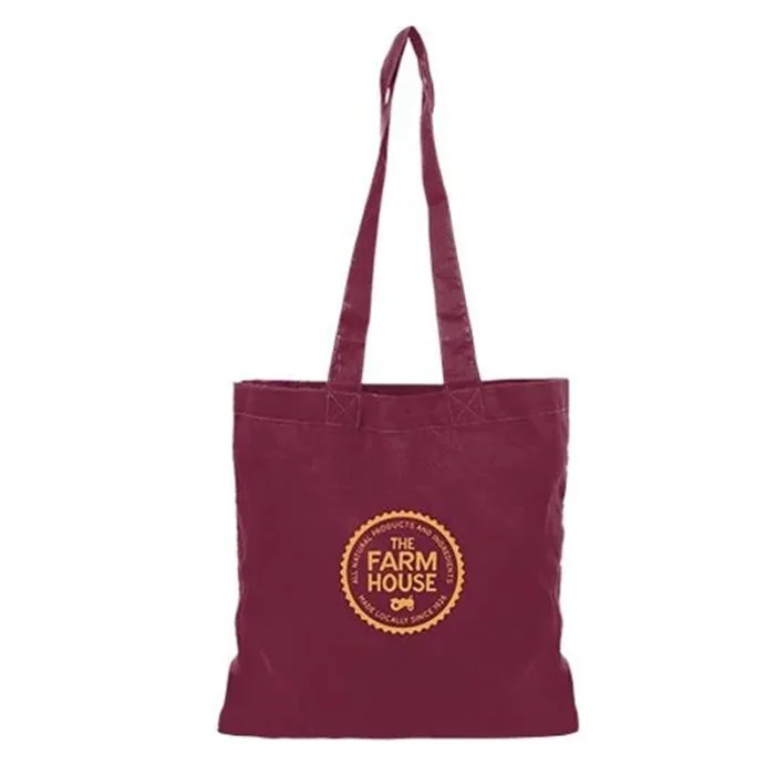 Custom Colored Economy Cotton Tote Bag 15.5"H x 15" W