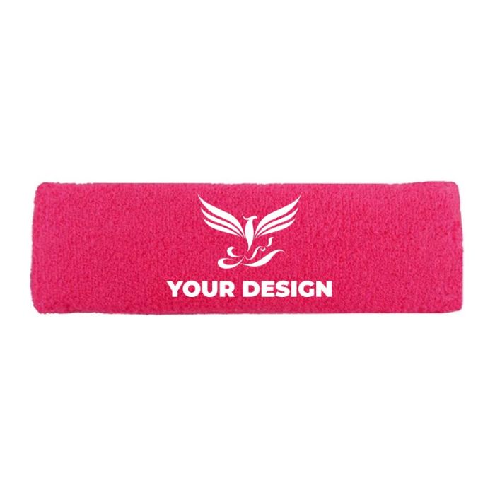 Custom Comfortable Cotton Terry Headband and Absorbent Sports Sweatband