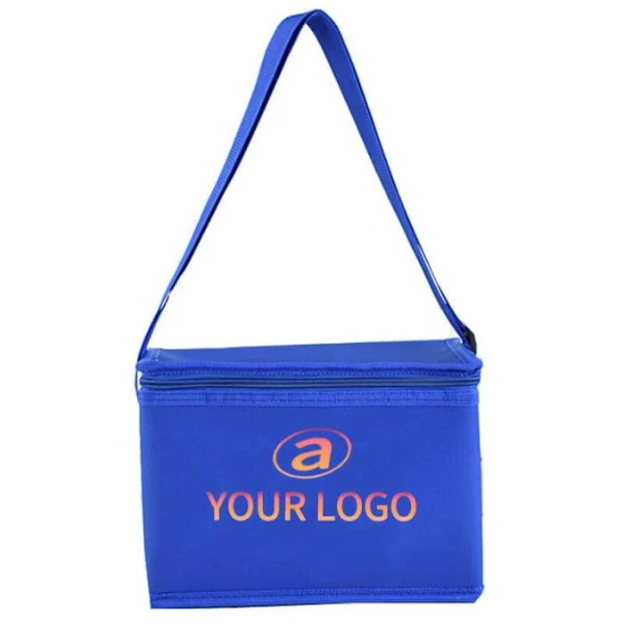 Custom Cooler 9.83” x 5.91” Bags Non-woven Insulated Tote Lunch Cooler Bag Grocery Bags Ice Drink Carrier for Picnic