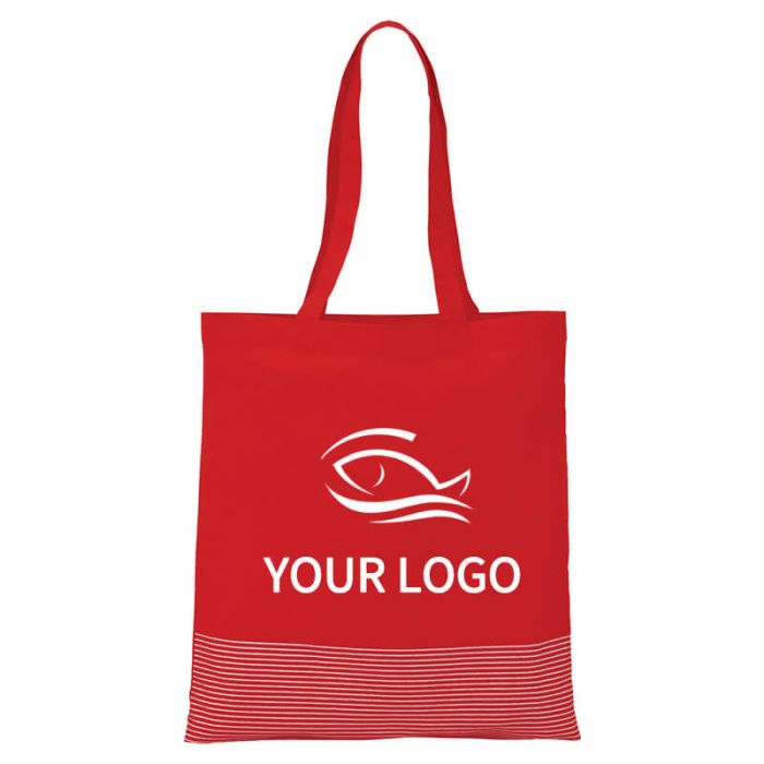 Custom Cotton Canvas 15W x 16H Shopping Tote Large Grocery Bags Retail Book Bag