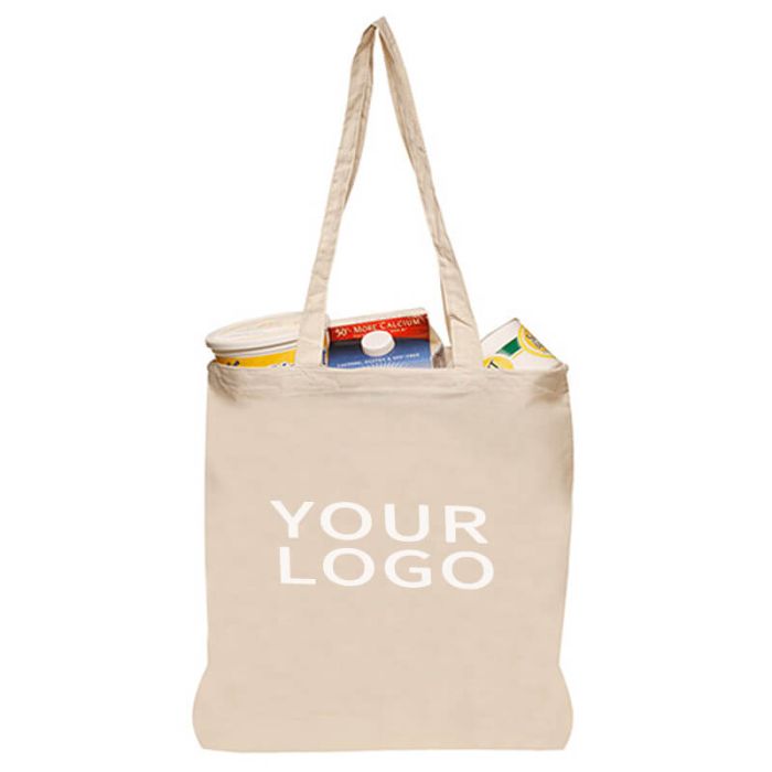 Custom Cotton 14.5W x 16H Bags Boutique Retail Tote Grocery Shopping Gift Bag