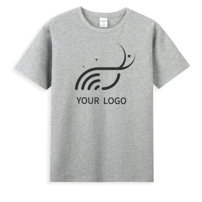 Custom Cotton Unisex Short Sleeve Classic Fit Crewneck T-Shirt Top Round Neck Workout Tee Shirt