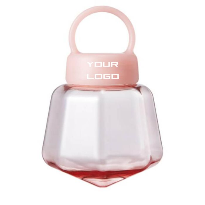 Custom Cute Tumbler Plastic Bottle Portable Leakproof Bottle Diamond Shape Bottles with Handle