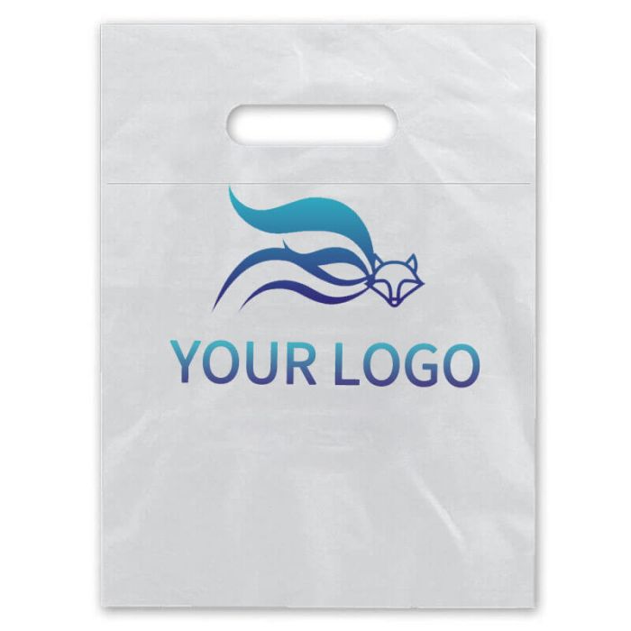 Custom Die Cut Plastic Bag Boutique Shopping Gift Bags