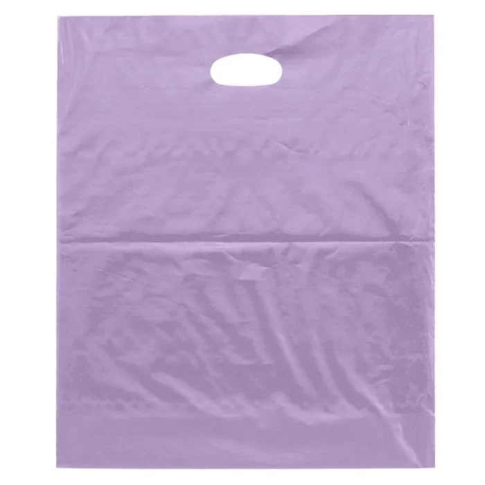 Custom Die Cut Plastic Bag 15W x 18H Bulk Shopping Gift Bags for Boutique Retail Stores