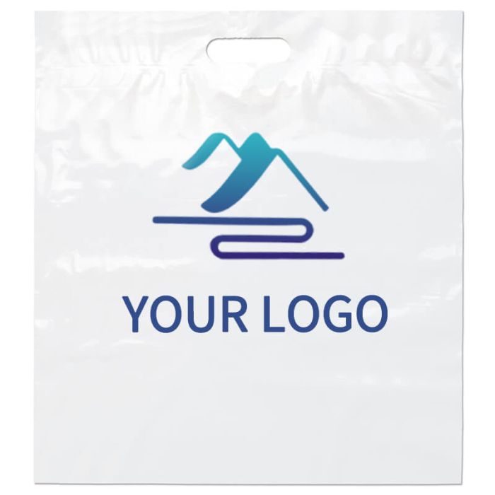 Custom Die Cut Plastic Bag Extra Large Merchandise Retail Gift Bags