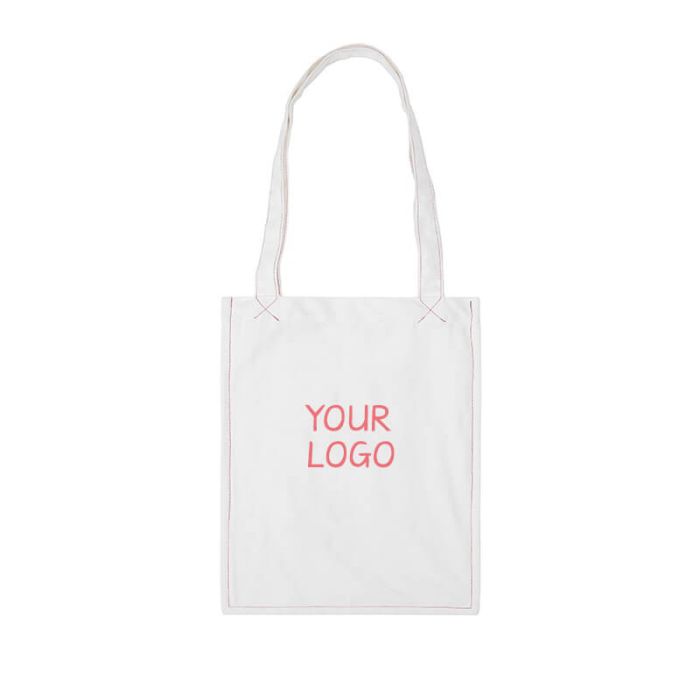 Custom Durable 100% Cotton 9.84"W x 12.60"H Shopping Bags Recycled Grocery Tote Bag for Promotion Daily